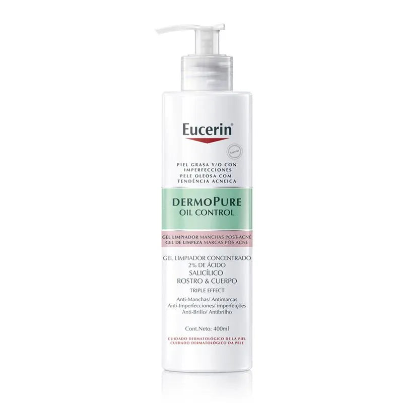 Eucerin Dermo Pure Oil Control Gel Limpiador Post-Imperfecciones para Rostro y Cuerpo