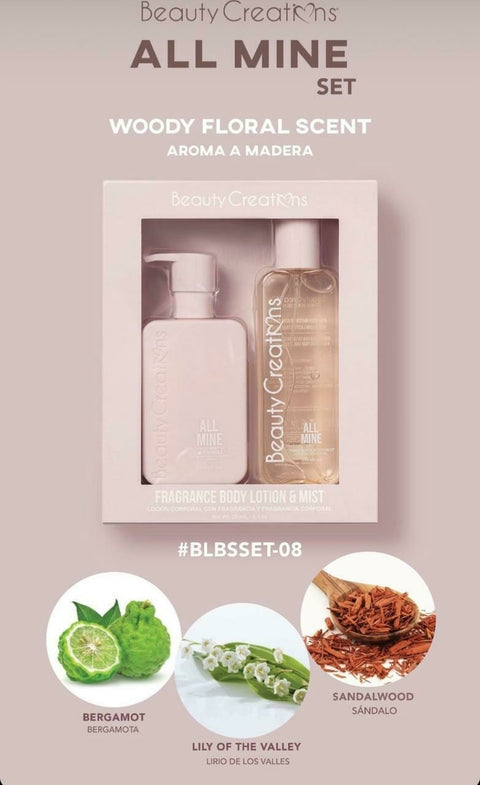 Beauty Creations Body Lotion and Fragance Set All Mine