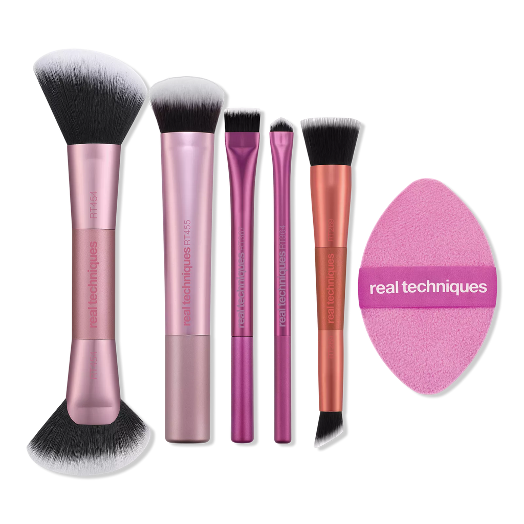 Real Techniques Big Blends Energy Brush + Dual Ended Makeup Brush Set