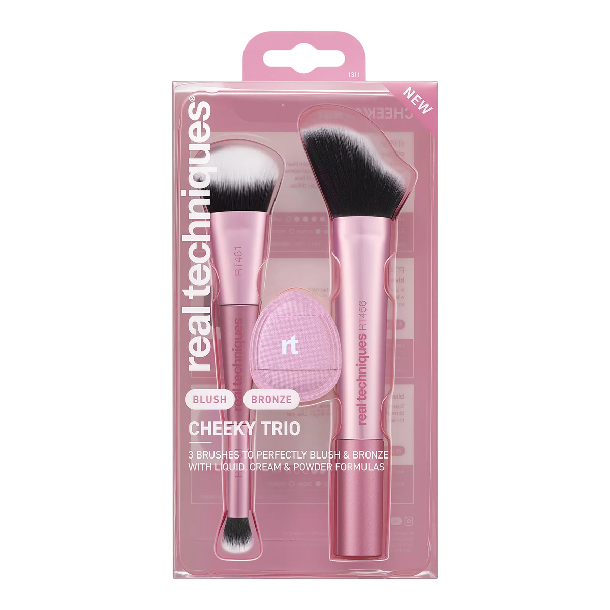 Real Techniques Cheeky Trio Makeup Brush & Sponge Set