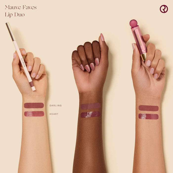 Rare Beauty Mauve Faves Lip Duo Makeup Gift Set