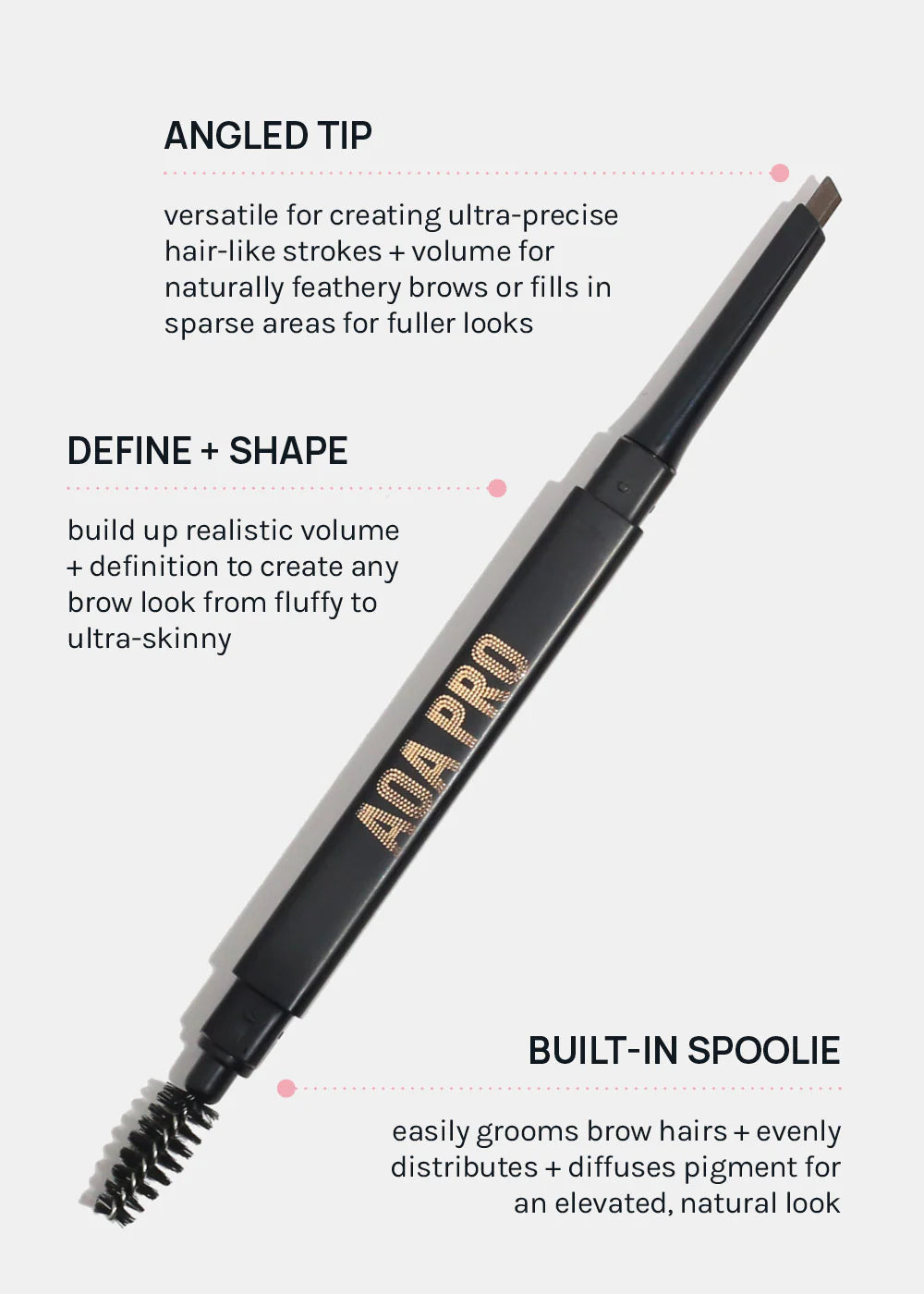 Aoa Pro Brow Perfection Pencil + Spoolie Brush