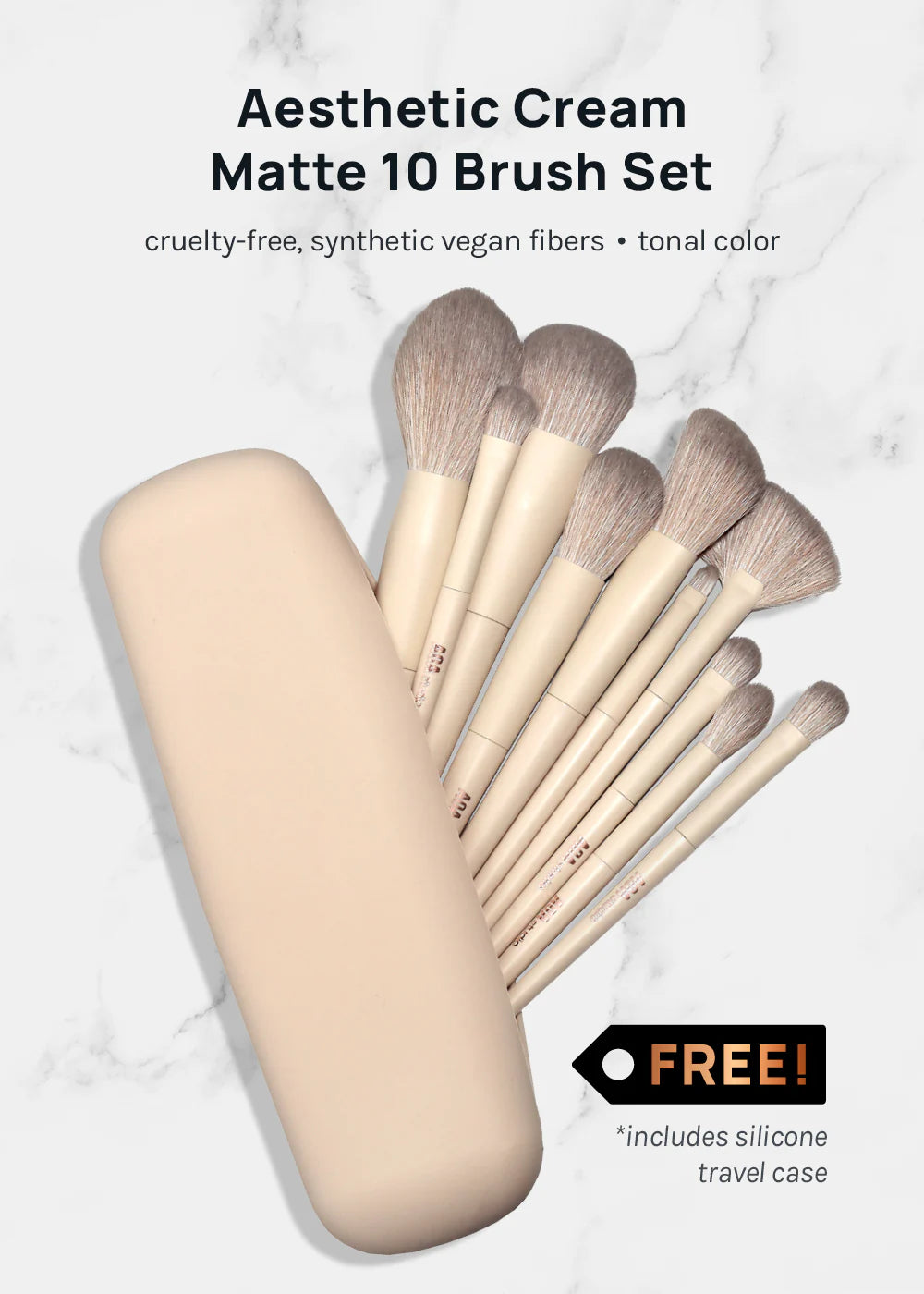 AOA Hero Brush Set Nude Silicone