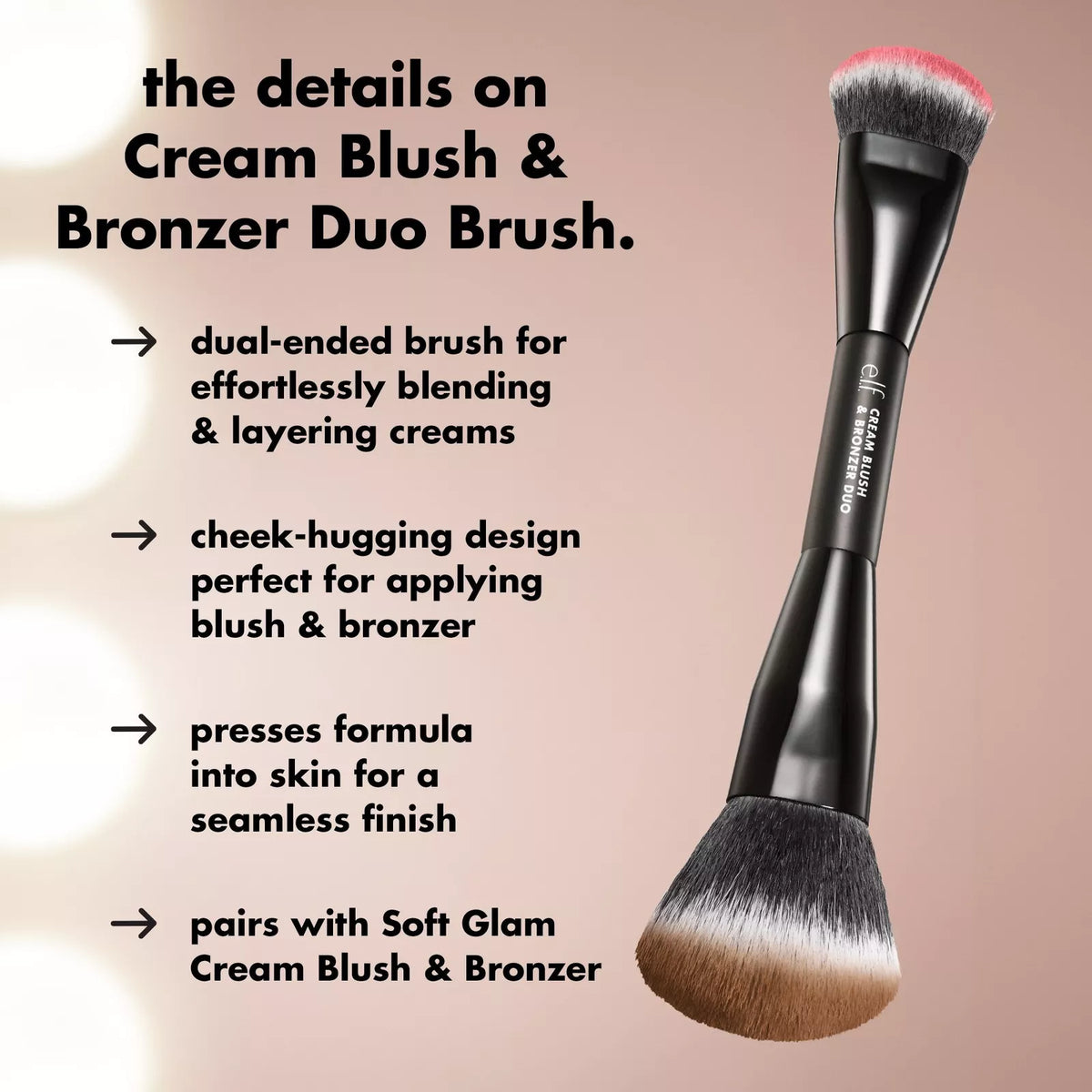 Elf Cream Blush & Bronzer Dúo Brush