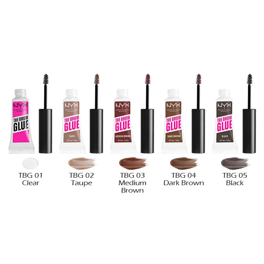 NYX Professional Makeup The Brow Glue Extreme Hold Eyebrow Setting Gel, 16 Hour