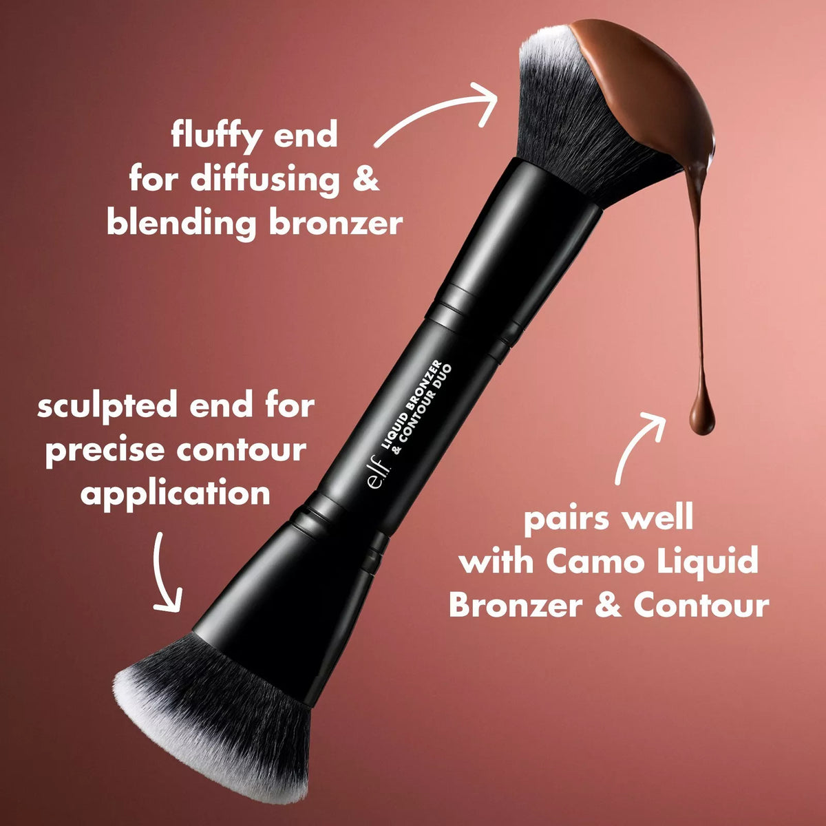 Elf Liquid Bronzer & Contour Dúo Brush