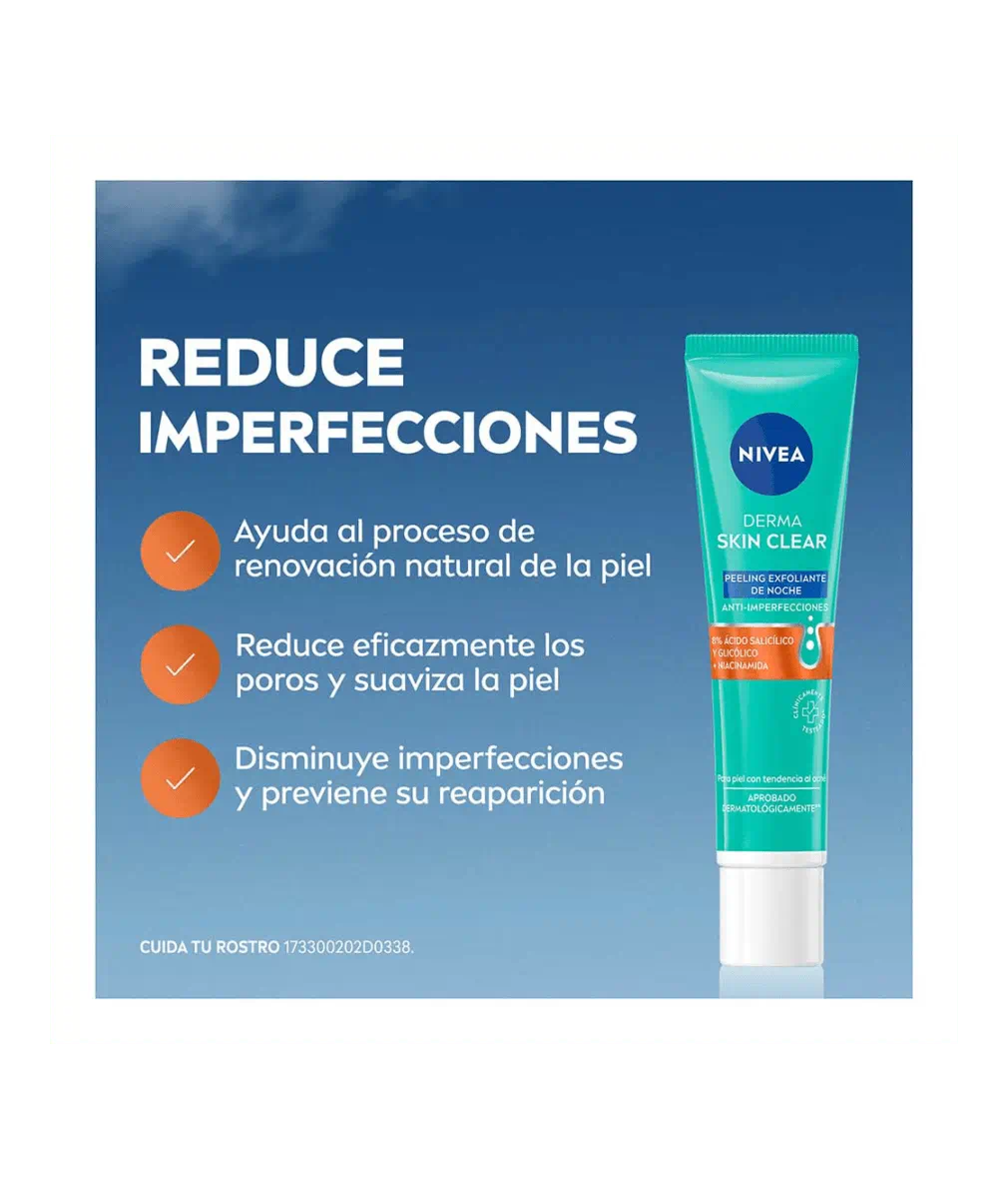 Nivea Derma Skin Clear Peeling Exfoliante de Noche