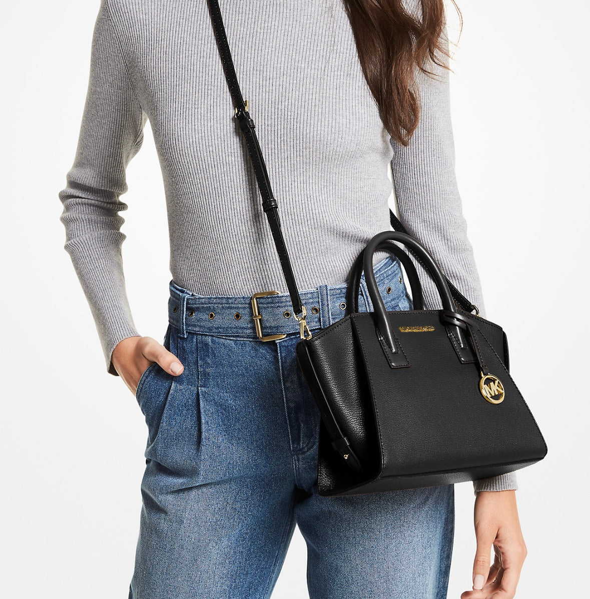 MICHAEL authentic KORS BLACK SATCHEL