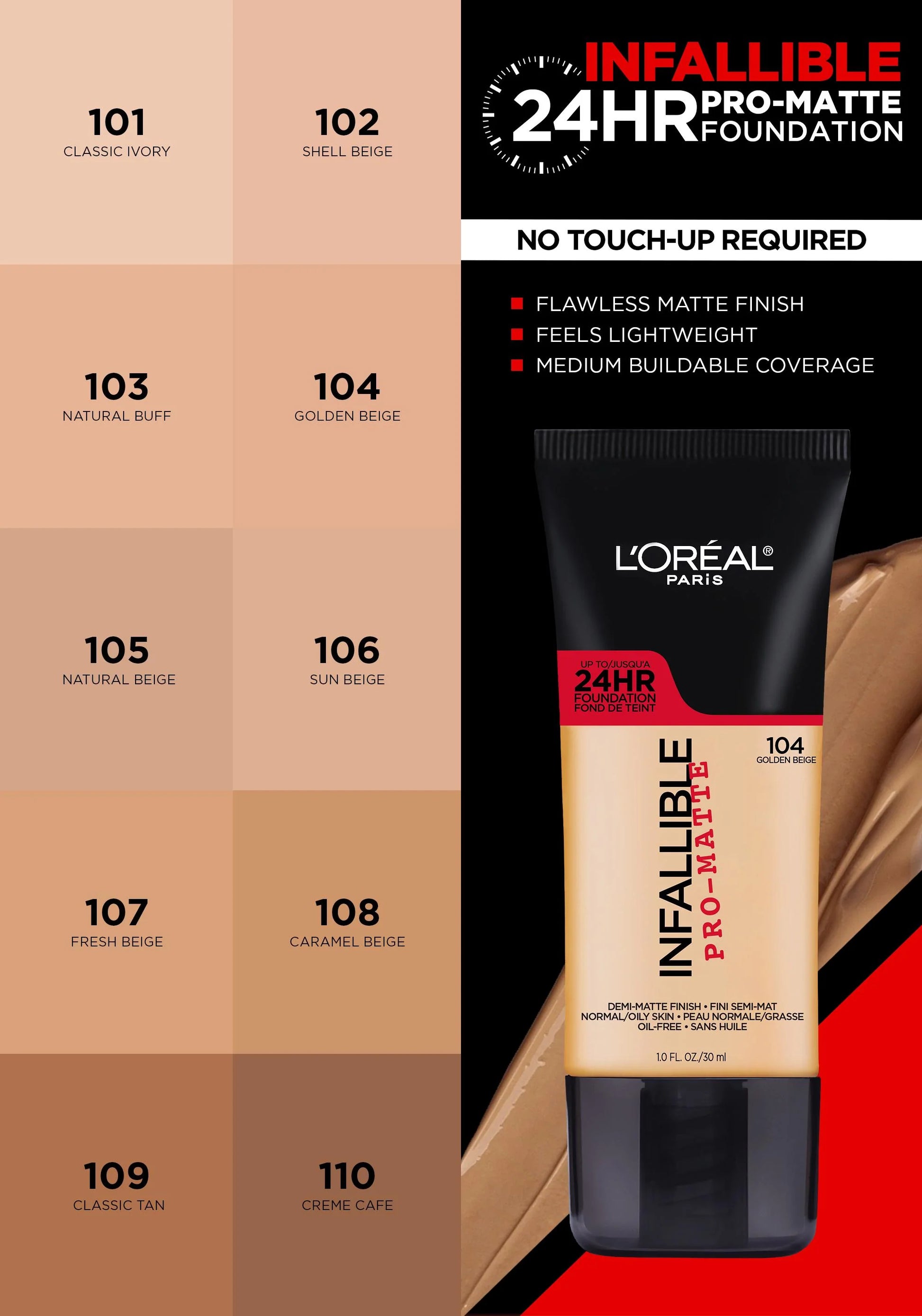 Loreal Infallible Pro Matte 24hr Foundation