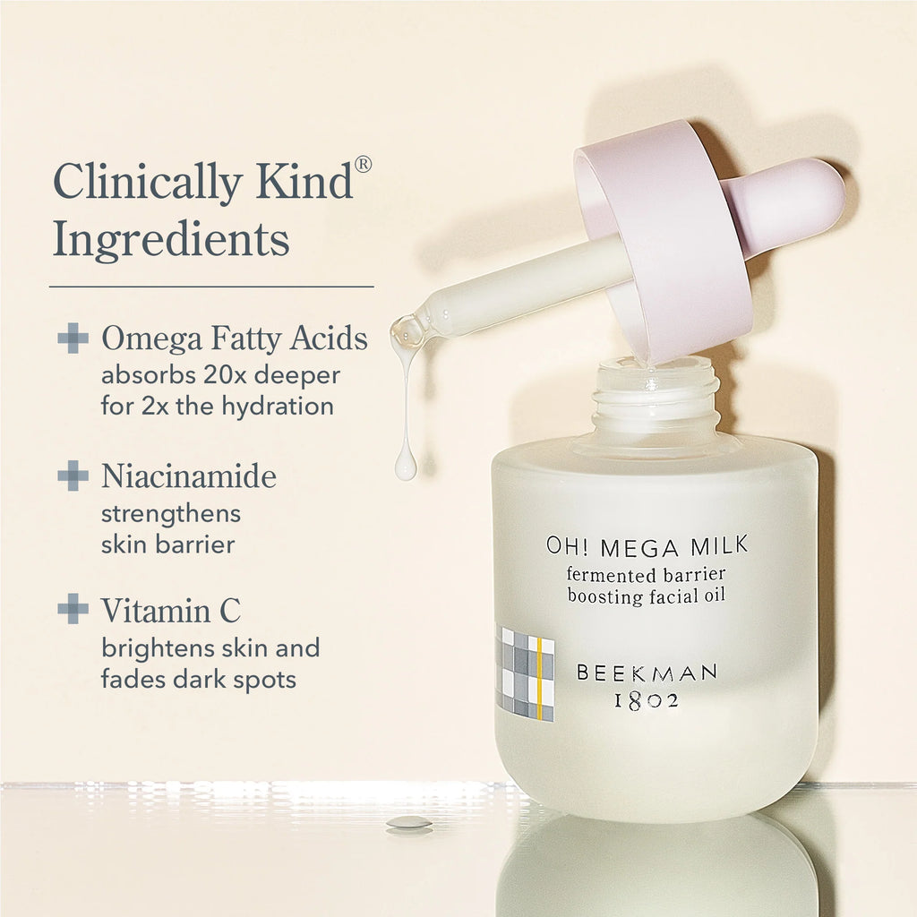 BEEKMAN Oh! Mega Milk
Fermented Barrier Boosting Facial Oil