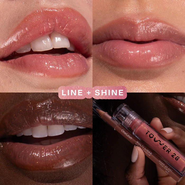 Tower 28 Line + Shine Lip Liner and Lip Gloss Set