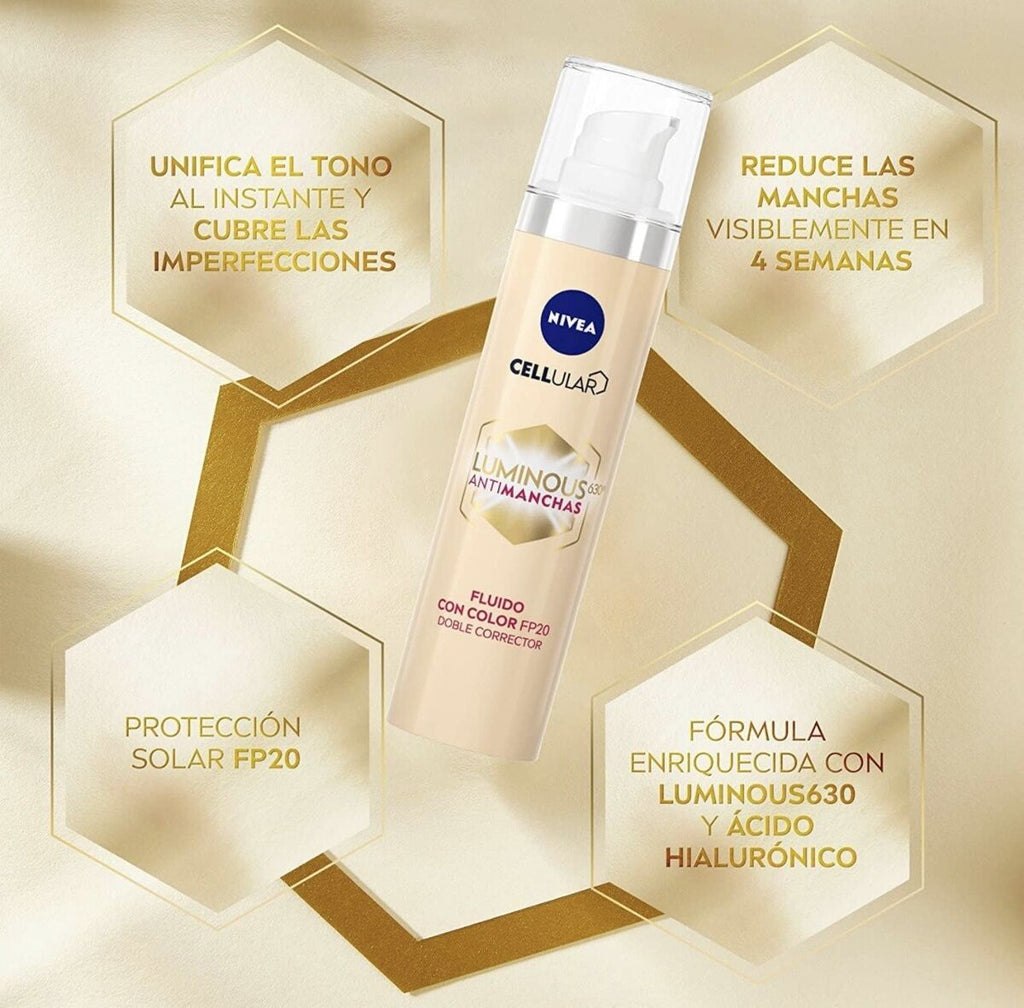 Nivea Luminous 630 AntiManchas Fluido con Color FP20