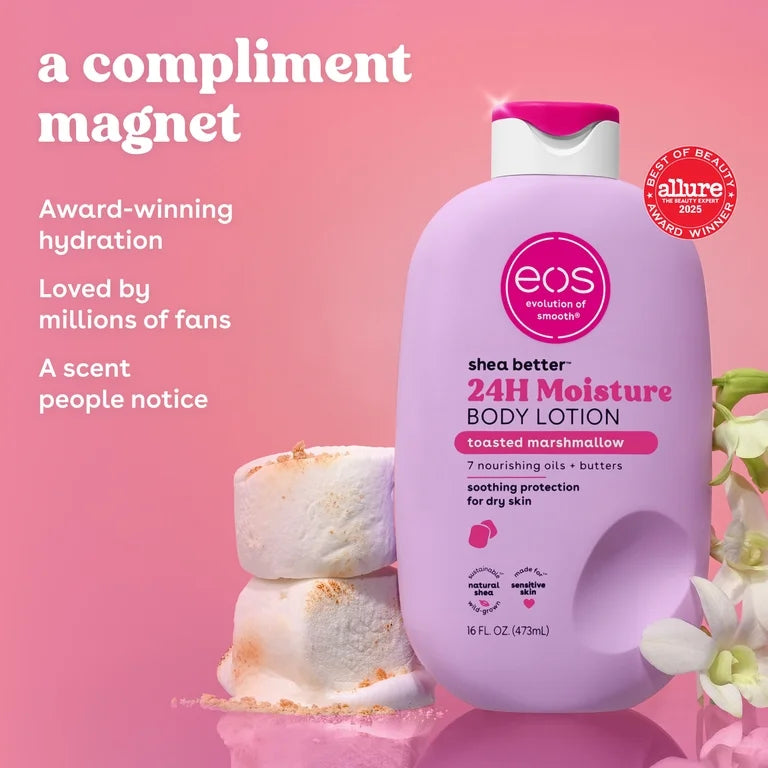 eos Shea Better 24H Moisture Body Lotion - Toasted Marshmallow￼
