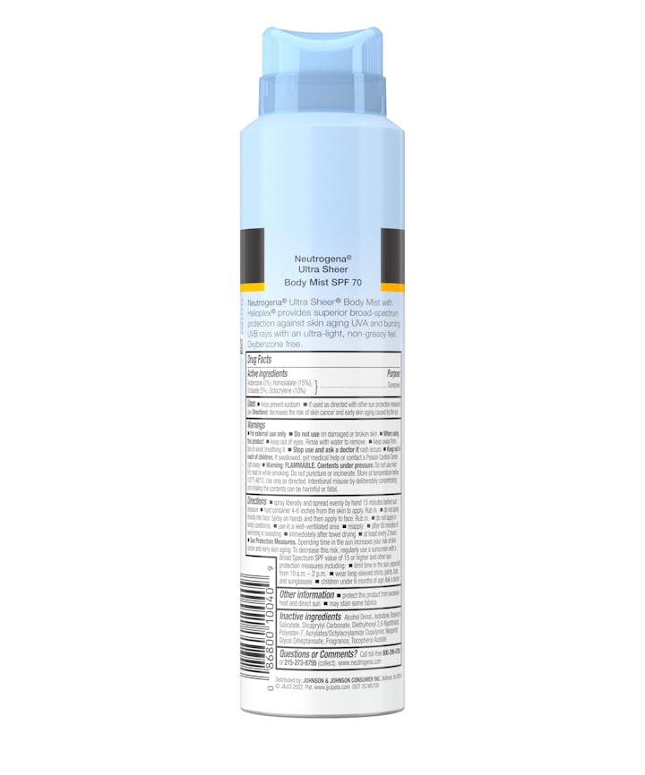 Neutrogena Ultra Sheer Lightweight Sunscreen Spray SPF 70