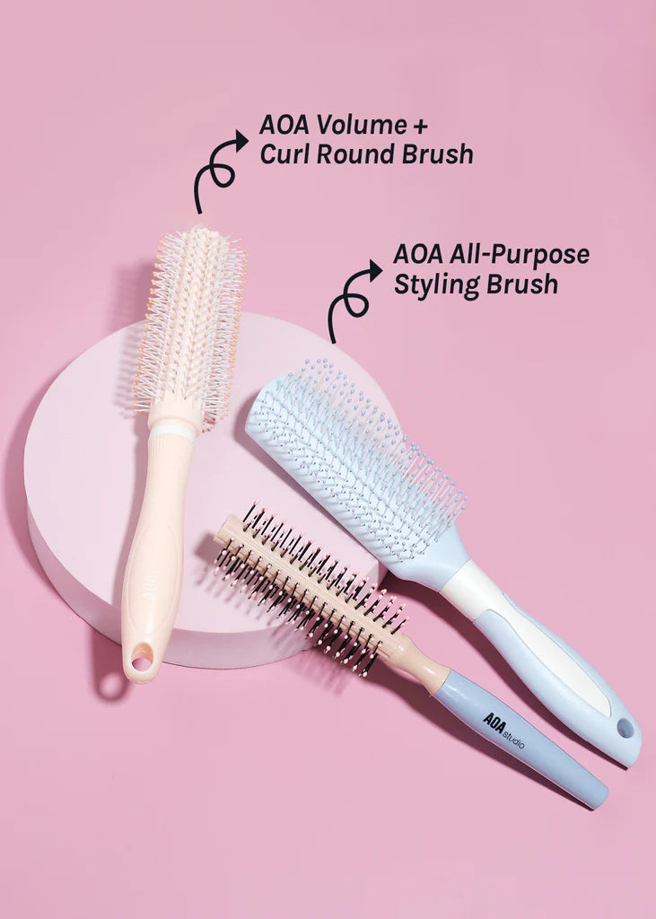 AOA Volume + Curl Round Brush Peine para Cabello