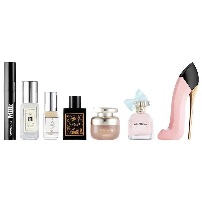 Sephora Favorites Deluxe Perfume Sampler Set + Carolina Herrera Good Girl Parfum Spray Blush