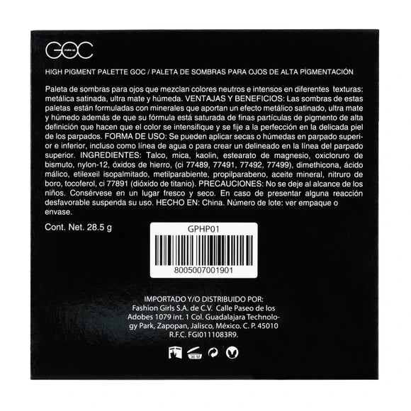 GOC High Pigment Palette Satin