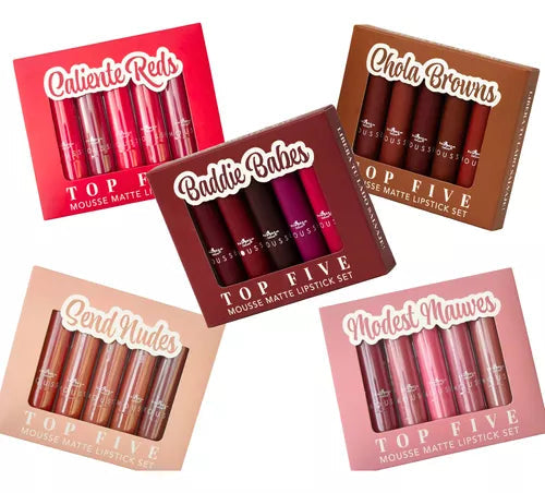 Italia Deluxe Mousse Matte Lipstick- Top Five Sets