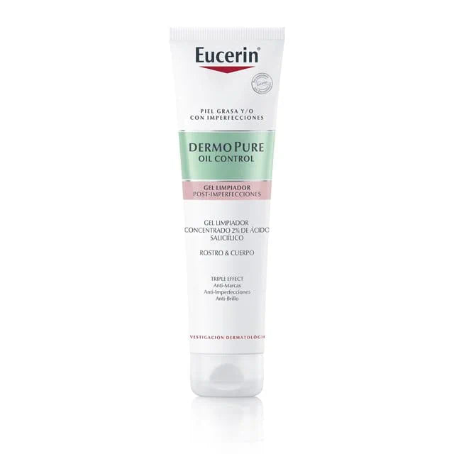 Eucerin Dermopure Oil Control Gel Limpiador Concentrado Tripe Efecto