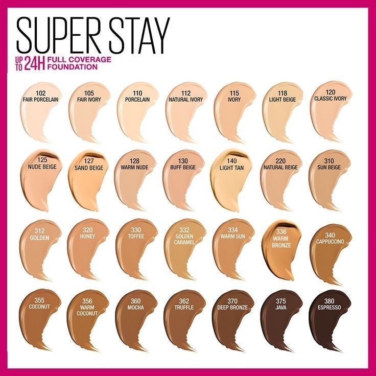 Base Líquida Superstay Maybelline 30hrs