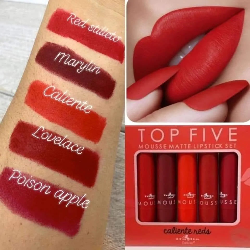 Italia Kit de Labiales Top Five Caliente Reds