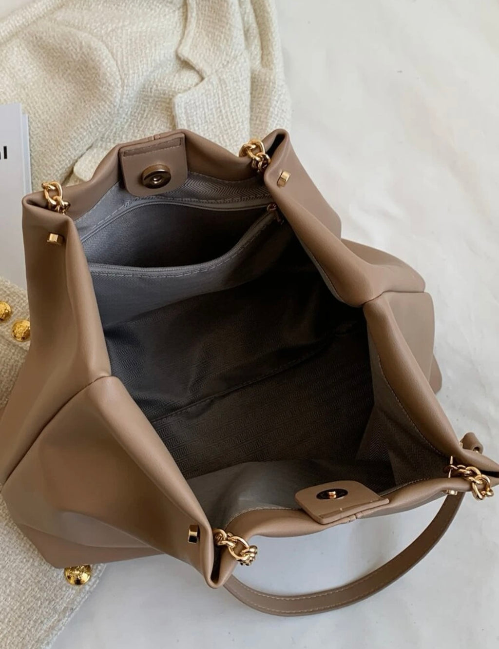 Bolso Tote Caqui